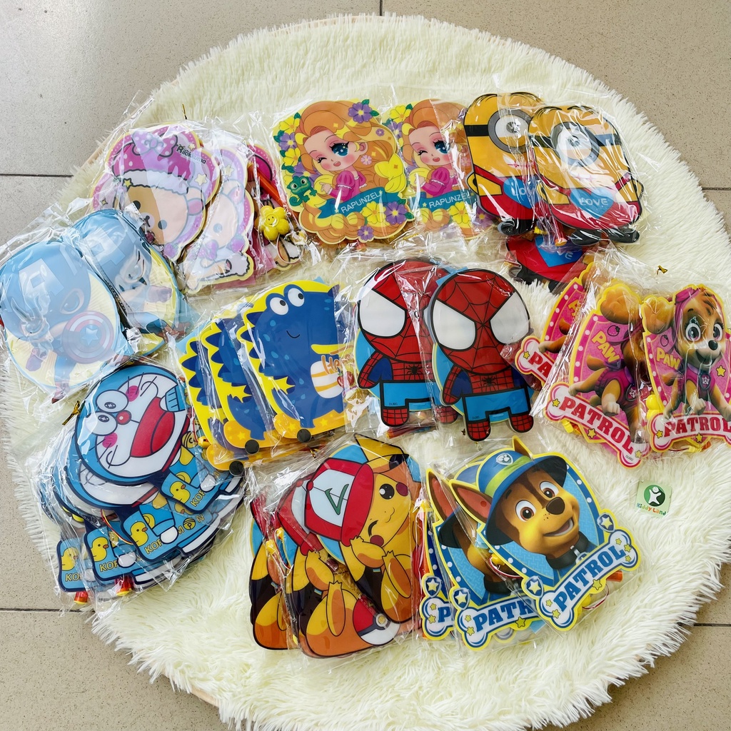 Đèn kiểu hoạt hình nhiều mẫu cho bé có đèn, có nhạc, Đèn lồng hai mảnh