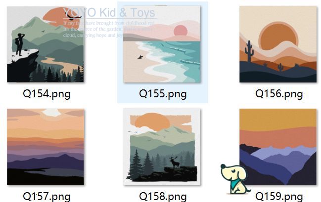 YoYo❤️ Wall Art /Dầu Số Hóa Tự Tô Màu Theo Số/  DIY Canvas Acrylic Paint / Painting kit / Deco Colouring art / 20X20CM noframe 12 XH123 | BigBuy360 - bigbuy360.vn