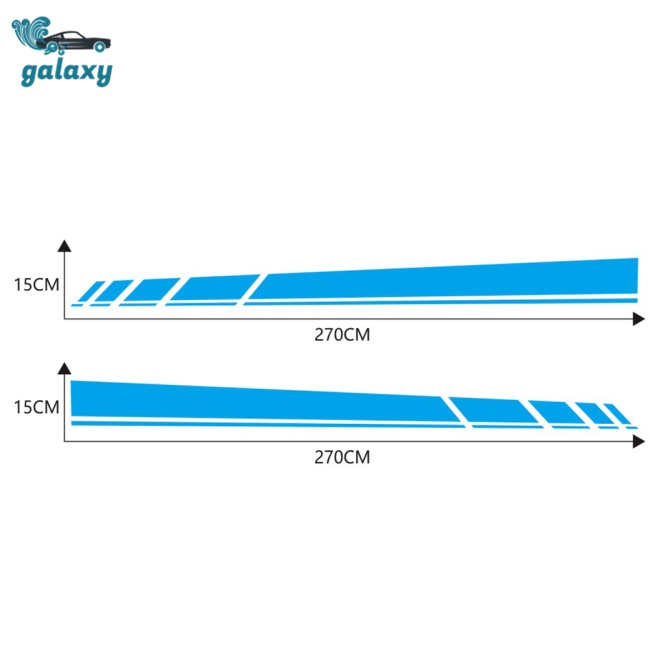Galaxy Set 2 Miếng Dán Trang Trí Xe Hơi Chống Trầy D-1227