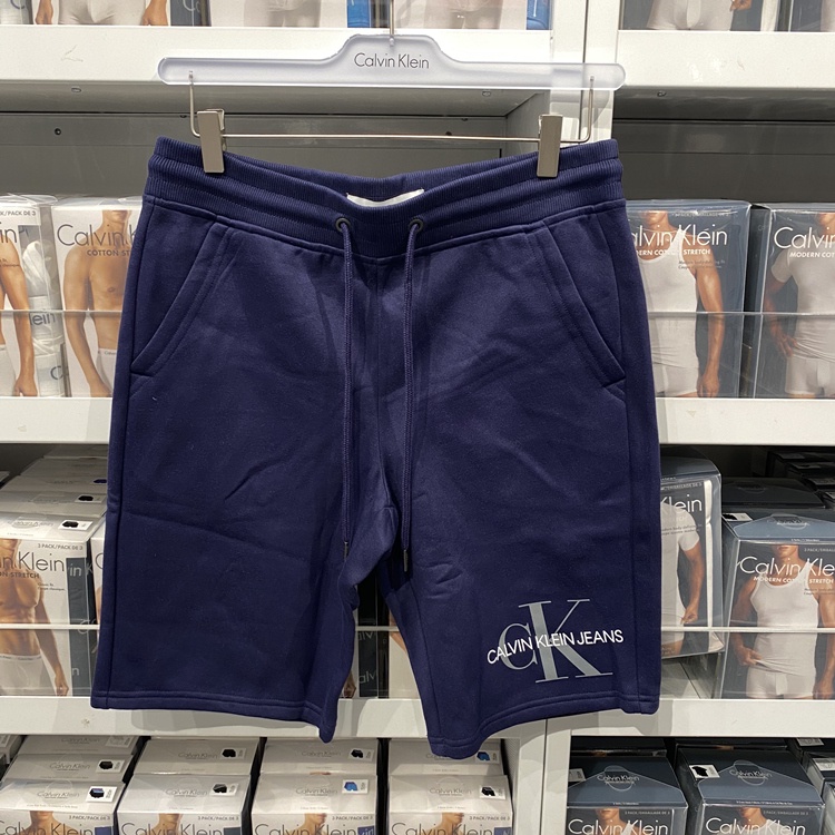 Quần Short Calvin Klein / CK Rút Dây Dáng Rộng Màu Trơn Dễ Phối Đồ Phong Cách Cho Nam