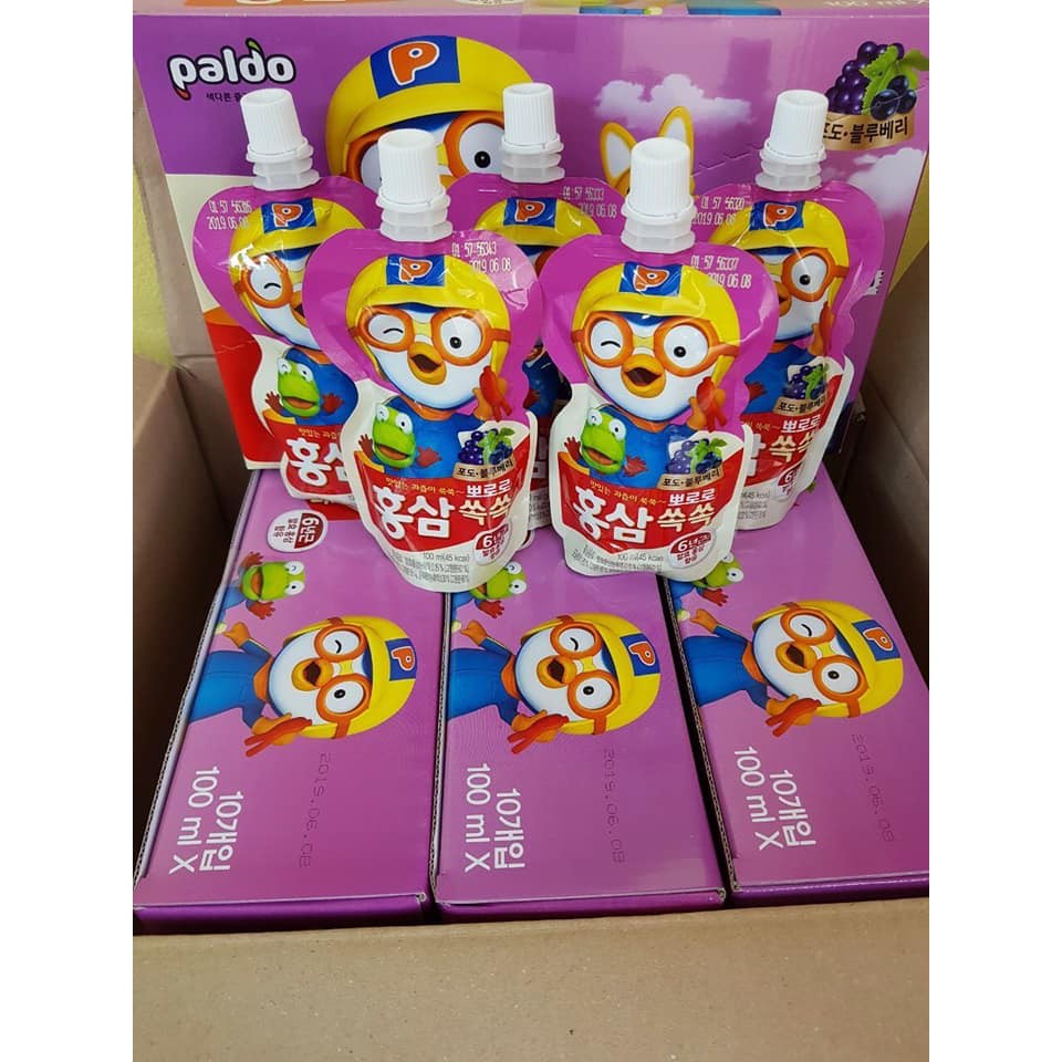 Pororo hồng sâm 3 vị 100ml