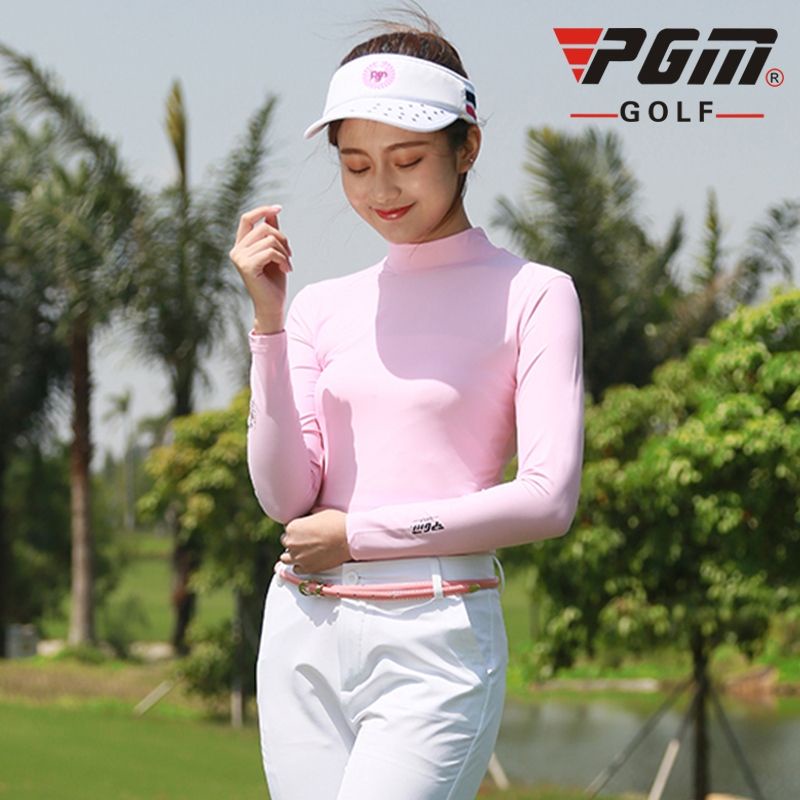 Áo golf nữ PGM YF001 Áo thun thể thao nam nữ chống nắng giữ nhiệt chất thun lạnh siêu đẹp - HC GOLF