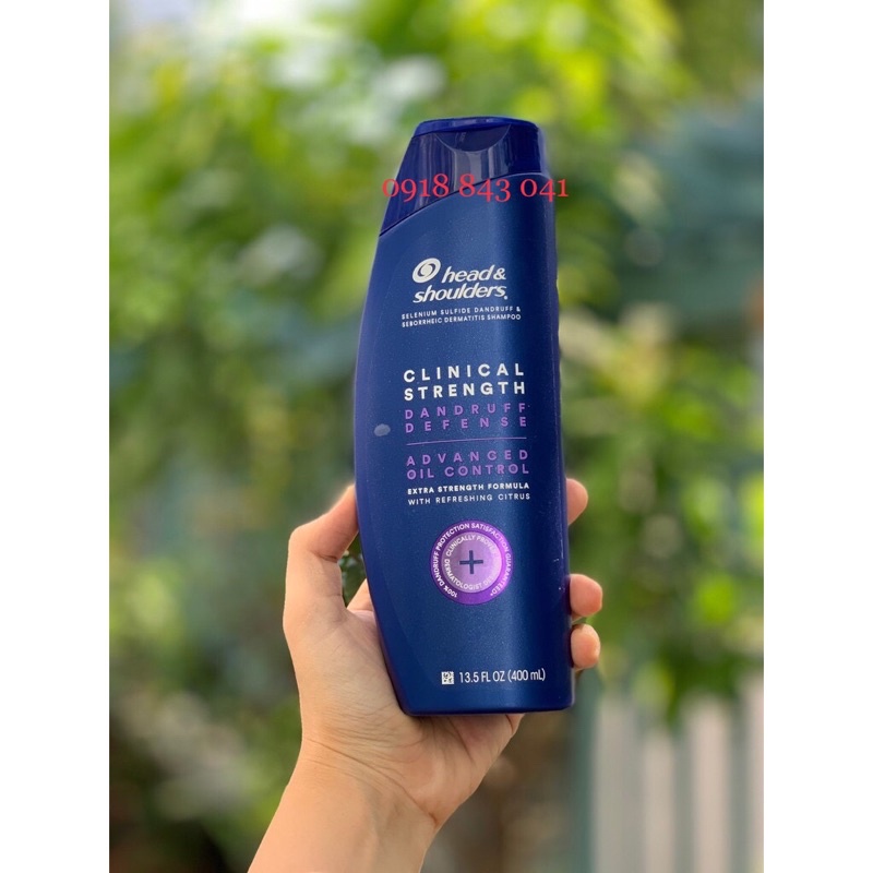 Dầu gội ngăn ngừa gàu Head &amp; Shoulder Clinical Strength 400ml của Mỹ