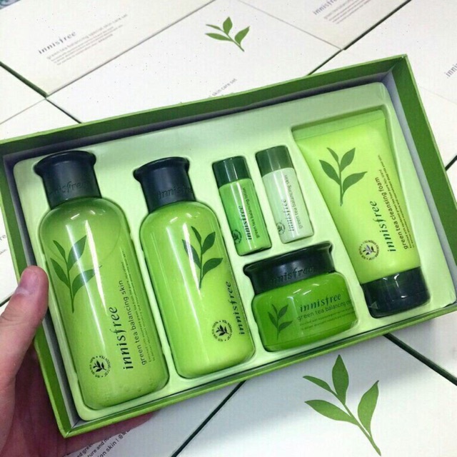 Sale 42% Bộ Dưỡng Trà Xanh 6 Món Innisfree Green