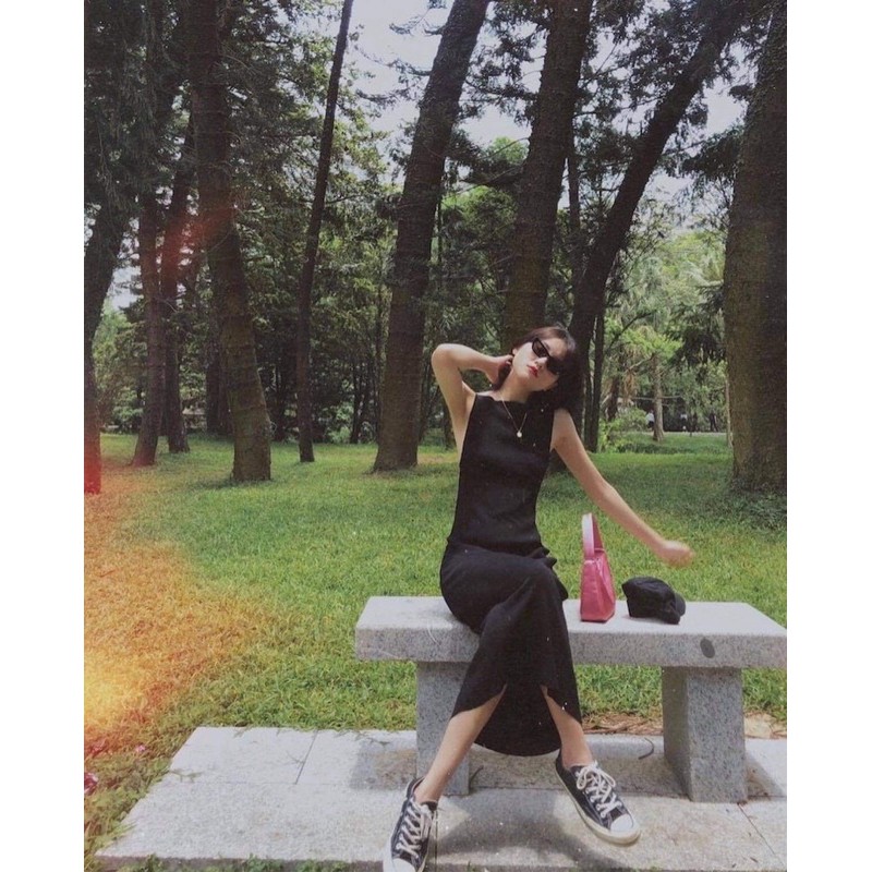 Đầm nữ 🌸 FREESHIP 🌸  Váy 2 dây maxi cotton hở lưng dáng xuông siêu sang chảnh | BigBuy360 - bigbuy360.vn