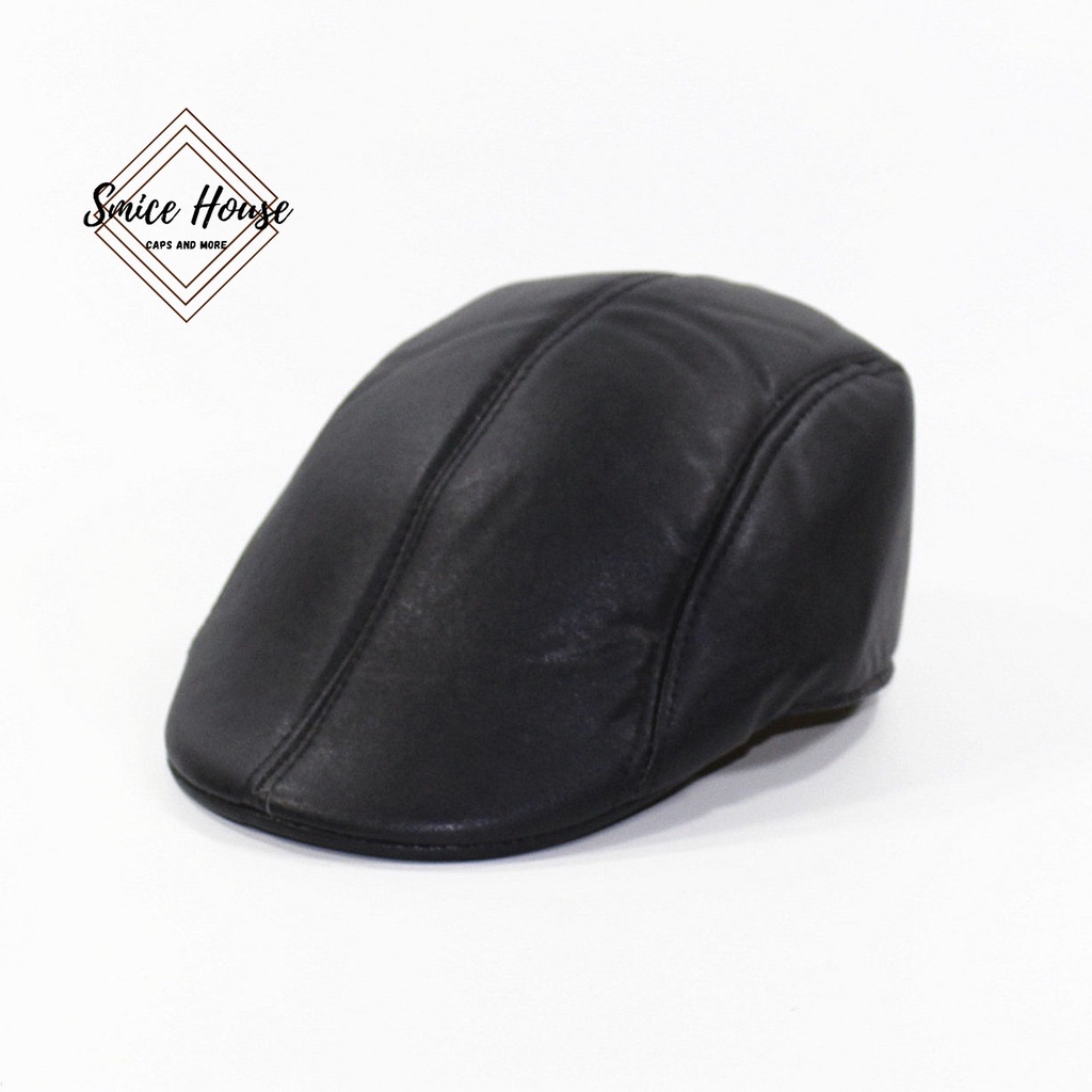 Nón beret da nam cao cấp thoáng khí mũ nồi nam cao tuổi cho ông và bố