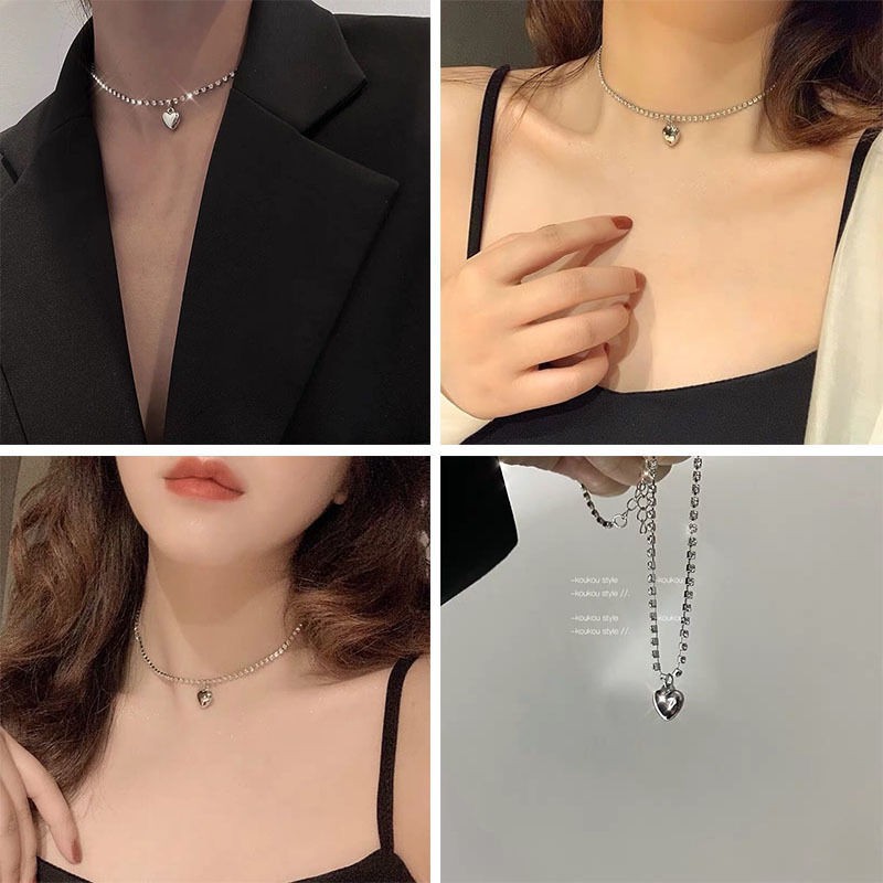Dây chuyền nam nữ chất ngầu cá tinh  hình trái tim phong cách Hàn Quốc CHIBIVIP A11