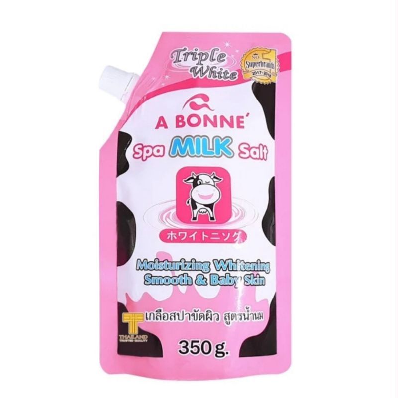 Muối Tắm Sữa Bò Thái Lan, Tẩy Da Chết Body A BONNE' Spa Milk Salt  350g