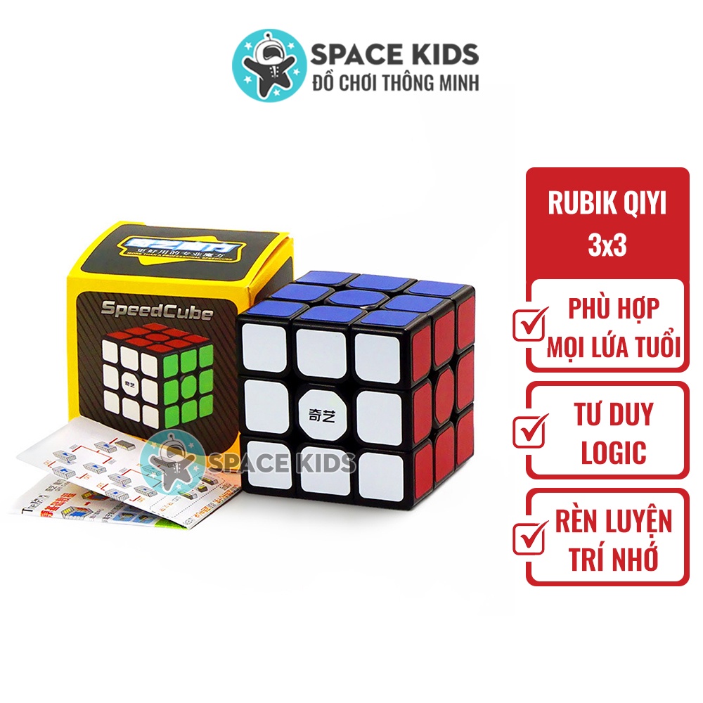 Đồ chơi Rubik 3x3 Qiyi khối lập phương ma thuật bằng nhựa ABS, Đồ chơi thông minh Rubik 3x3