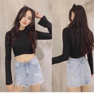 Áo crop tay dài