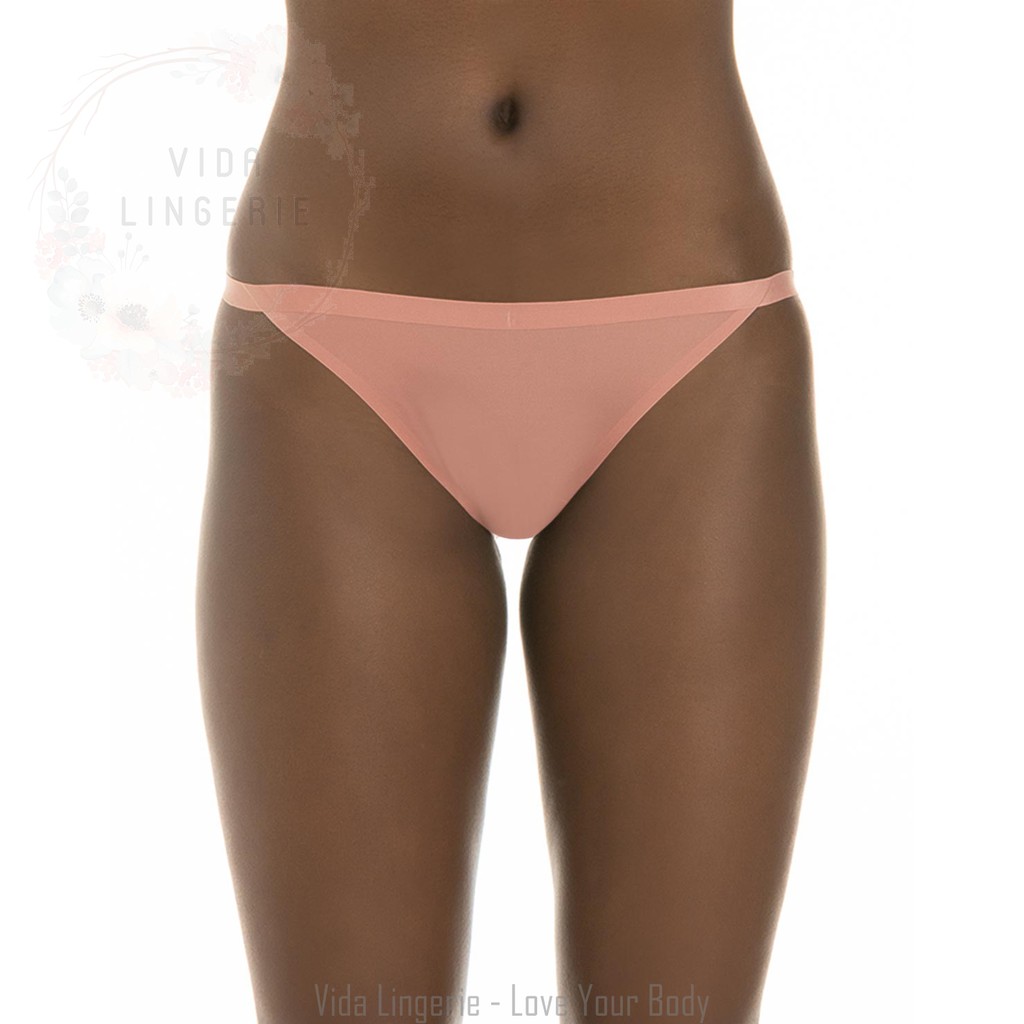 Quần lót không đường viền phối ren dáng tanga xuất dư