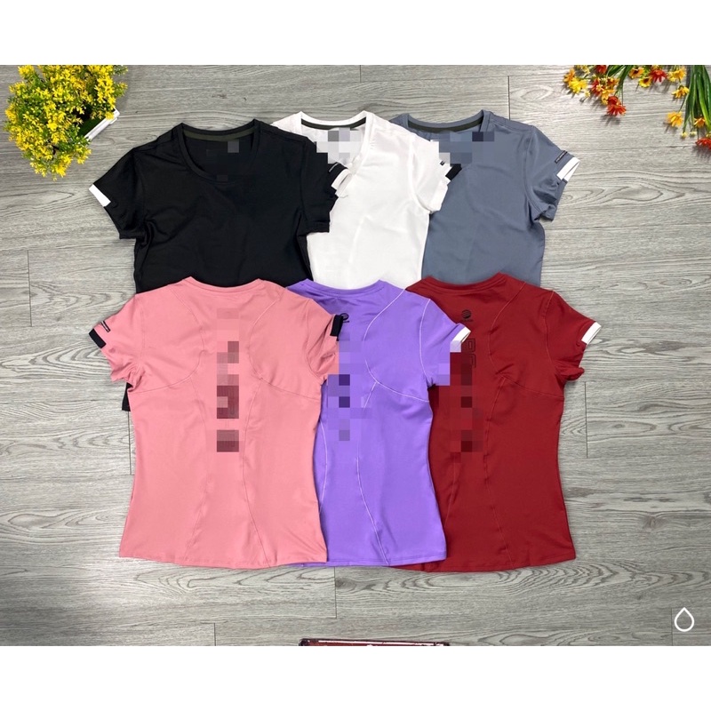 Aó thun nữ tay ngắn thể thao _cổ tròn hàng porsche vnkx⚡Aó tập gym yoga