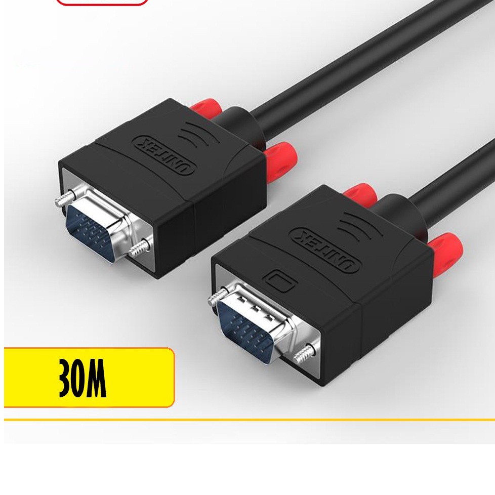 Cáp VGA 2 đầu đực 30m Unitek Y-C510A _ Cáp VGA 2 đầu đực hàng chính hãng Unitek