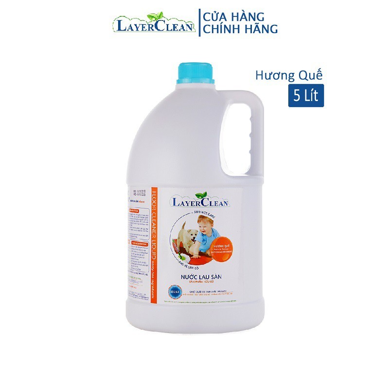 Nước lau sàn hữu cơ LayerClean hương Quế - can 5 lít