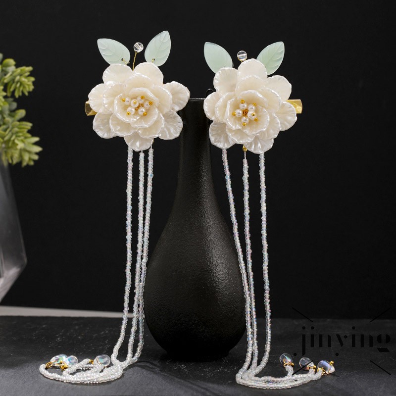 GETNOIVAS Ghim cài tóc hợp kim đính hoa cổ điển sang trọng phong cách Trung Hoa