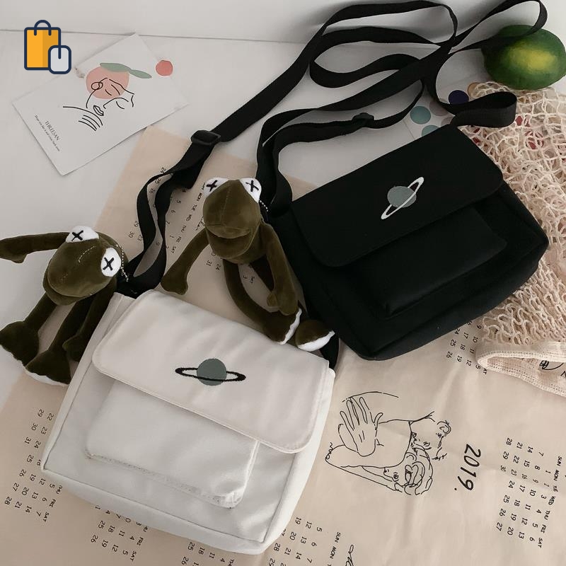 Túi đeo vai canvas phong cách Hàn Quốc thời trang cho nữ