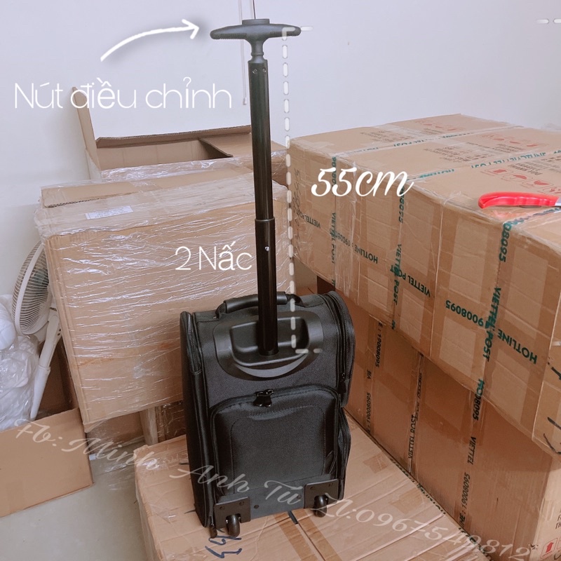 Cốp Kéo Balo Vải Celin Đa Năng Gồm 5 Túi Nhỏ Tiện Ích