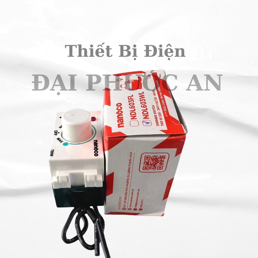 Chiết Áp Nanoco Panasonic Chiết Áp Dimmer Chịu Tải 700W Dùng Cho Quạt Trần Và Đèn Với Nhựa Chống Cháy Cao Cấp