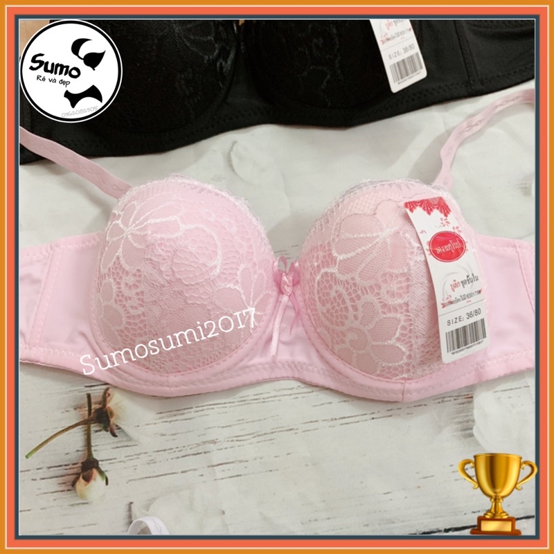 Áo lót nữ ren mềm, mút mỏng, có gọng định hình nâng ngực, kiểu quả tròn ngang, phom quả nhỏ. Sumo 6658 | BigBuy360 - bigbuy360.vn