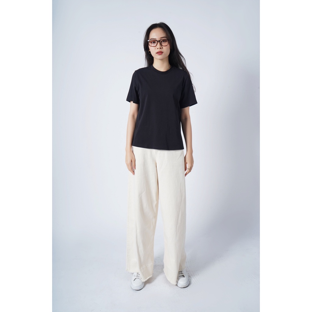 Áo Thun Nữ Tay Ngắn Trơn Form Regular - Routine 10S21TSHW007