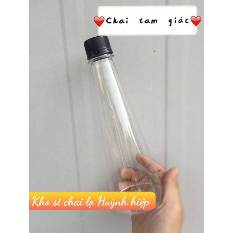 [Rẻ Vô Địch] Chai nhựa tam giác 330 ml nắp đen-Sản Phẩm Đã Kèm Nắp | BigBuy360 - bigbuy360.vn
