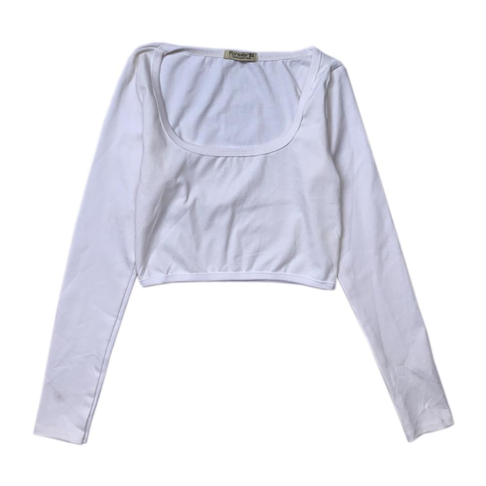 Áo croptop tay dài màu tím hottrend