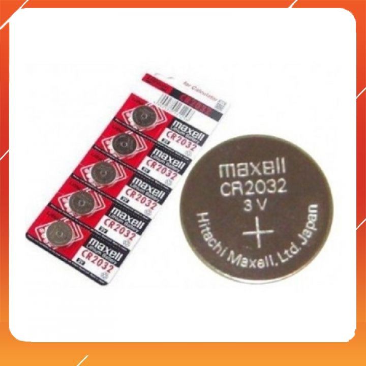 Vỉ 5 viên pin cúc áo cr2032 maxell lithium 3v made in japan