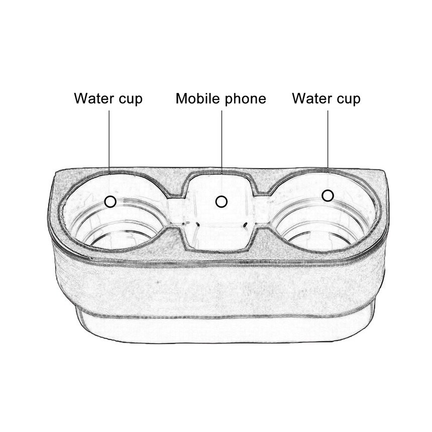 Giá Để Cốc Nước 3 Trong 1 Trên Xe Hơi