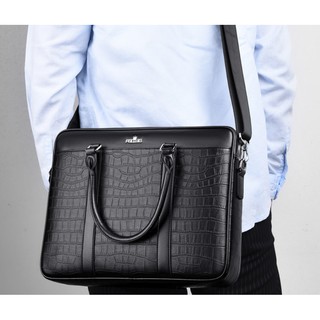 Cặp Da FSD 0400 Cao Cấp.Túi Da Công Sở Vân Cá Sấu(San Leather)
