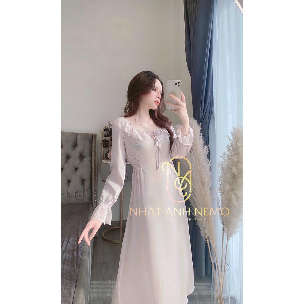(M.62) Váy ngủ lụa sexy cao cấp, sang chảnh Đầm mặc nhà gợi cảm quyến rũ