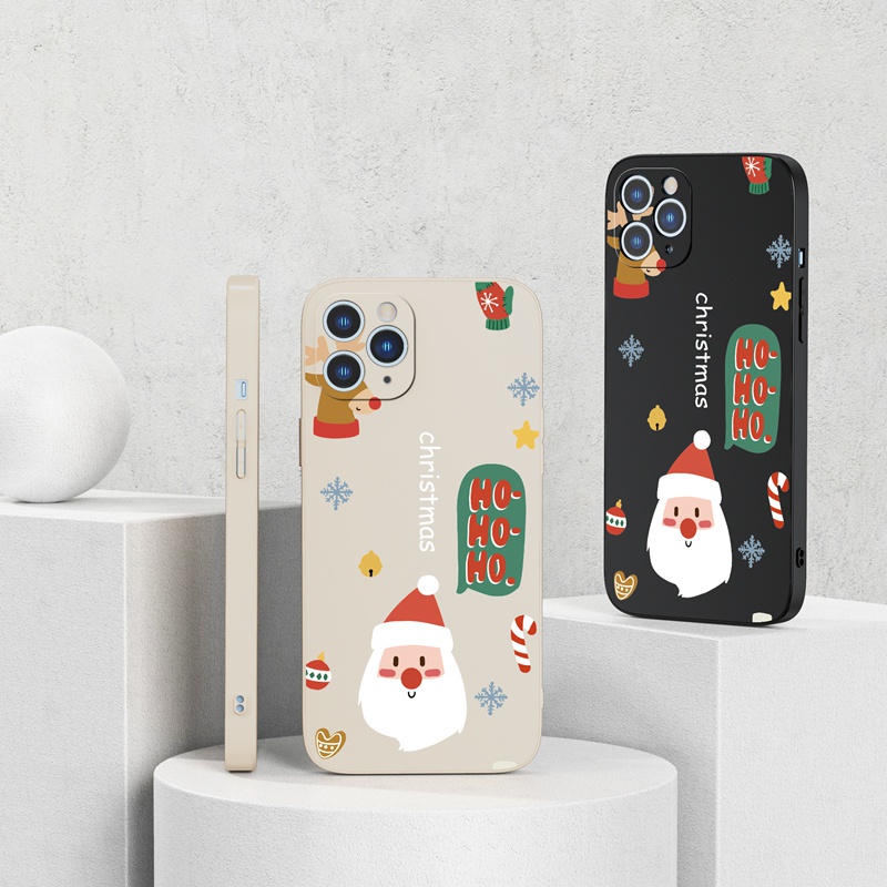 Ốp lưng iphone cạnh vuông Merry Christmas giáng sinh 6/6plus/6s/6splus/7/7plus/8/8plus/x/xr/xs/11/12/pro/max/plus e110