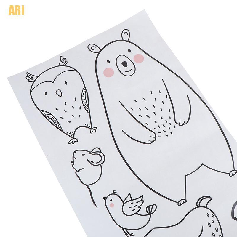 Miếng Dán Tường Trang Trí Hình Động Vật Hoạt Hình Đáng Yêu