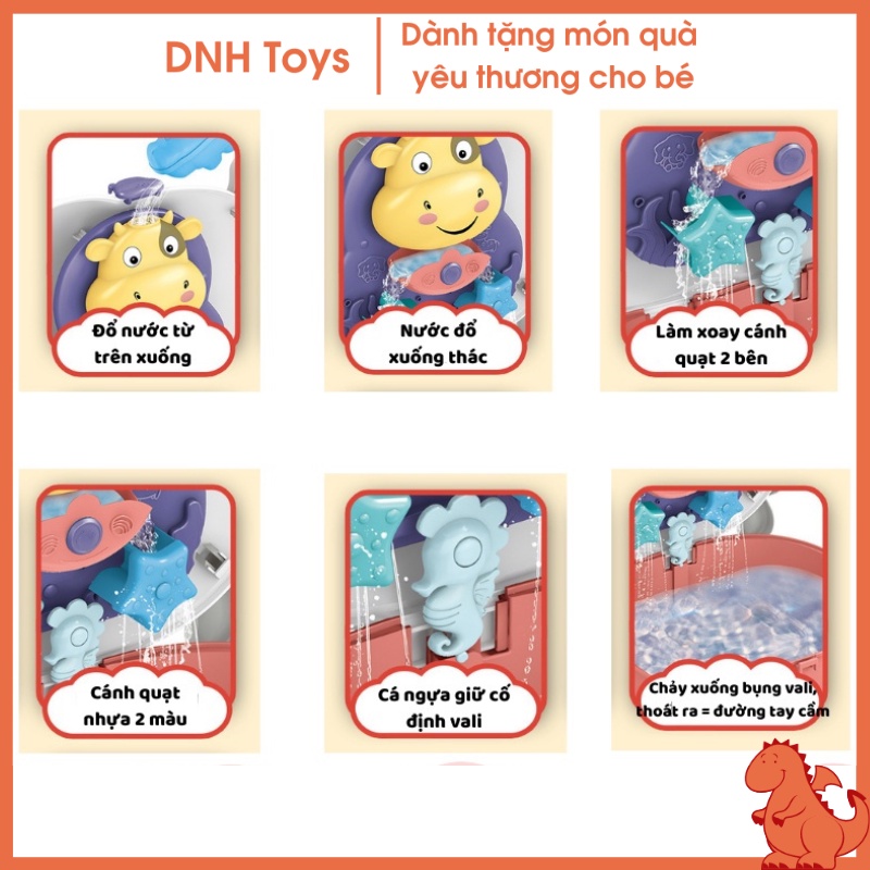 Đồ chơi bãi biển vali xúc cát đi biển dành cho các bé nhiều chi tiết, vali kéo du lịch cho bé - DNHTOYS