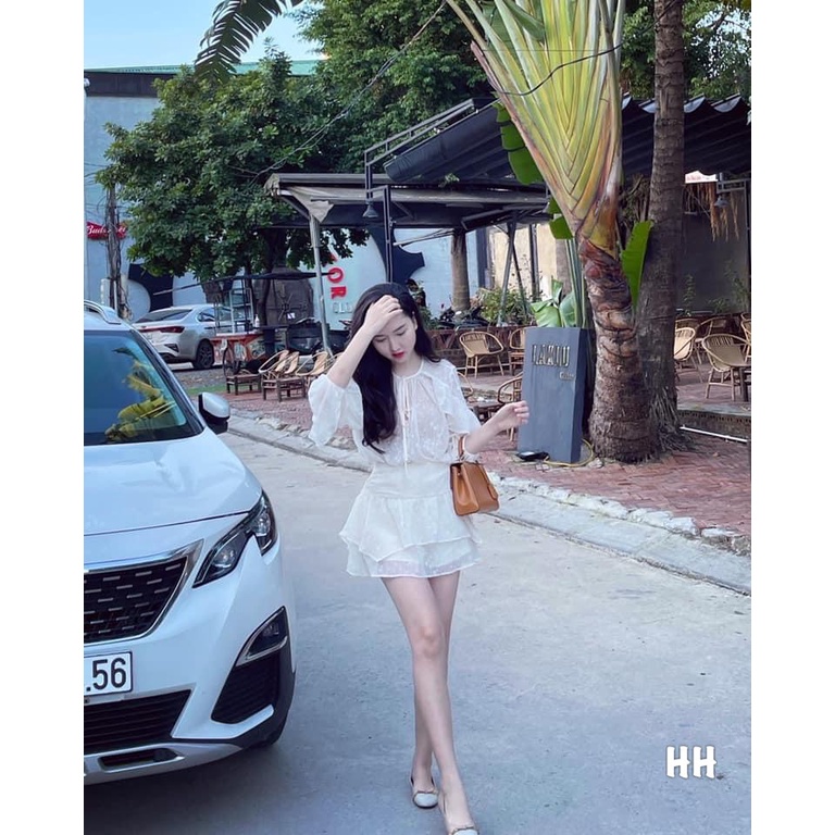 Set áo sơ mi bánh bèo