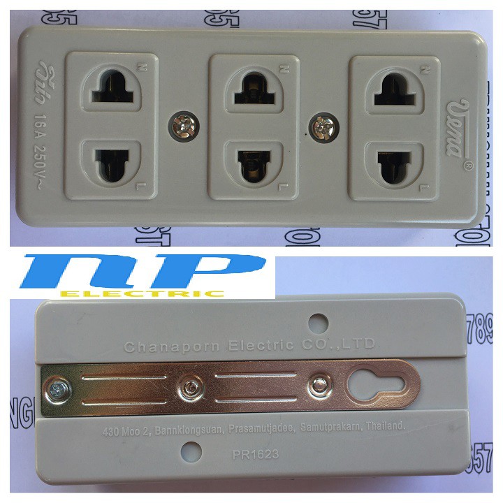 [MADE IN THAILAND] Ổ CẮM 3 LỖ VENA - SIZE S