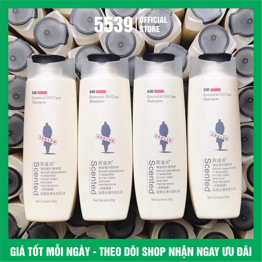 Dầu gội đầu mini du lịch Adolph trọng lượng 55 gr giúp tóc óng mượt, lưu hương dài lâu  – Shop 5539