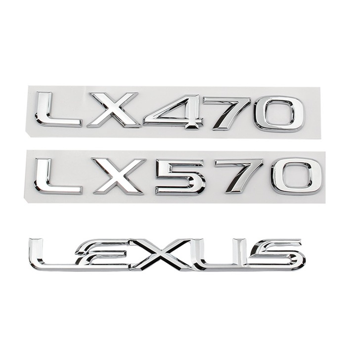 Decal tem chữ Lexus / LX470 / LX570 dán đuôi xe ô tô