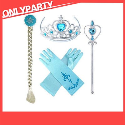 Đầm Công Chúa Elsa Tay Ngắn Dễ Thương Cho Bé Gái