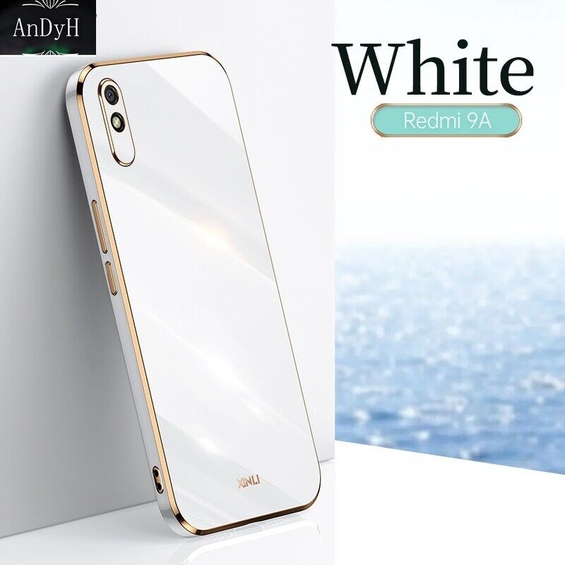 Ốp điện thoại mạ viền thẳng bảo vệ camera cho Xiaomi Redmi 9A 9T Poco M3