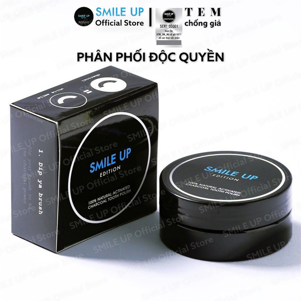 Trắng răng than hoạt tính SMILE UP nhật bản 80gam