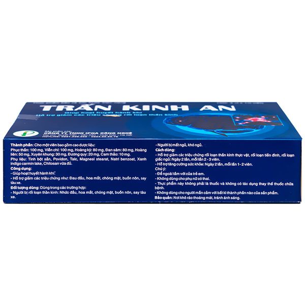 Viên uống Trấn Kinh An -Giúp giảm triệu chứng rối loạn thần kinh, Rối loạn tiền đình, Đau đầu, Mất ngủ, Say tàu xe - 30V
