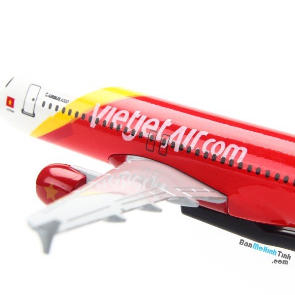 Mô hình máy bay Vietjet Airbus A320 16cm Everfly