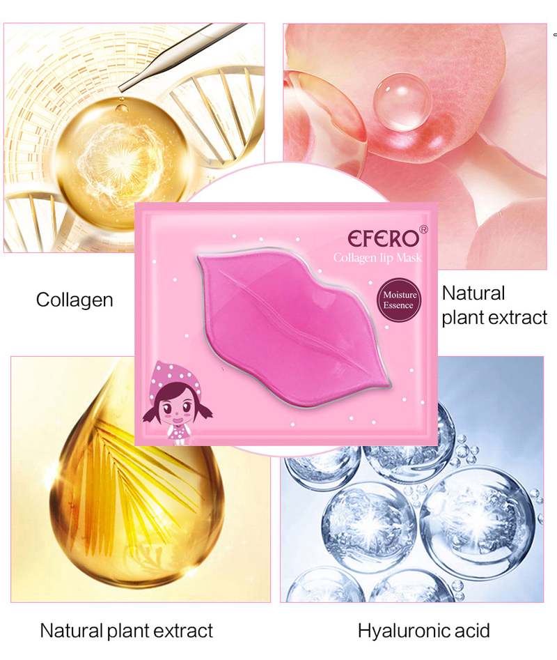 EFERO Collagen Mặt nạ môi Dưỡng ẩm Tẩy tế bào chết Môi | BigBuy360 - bigbuy360.vn