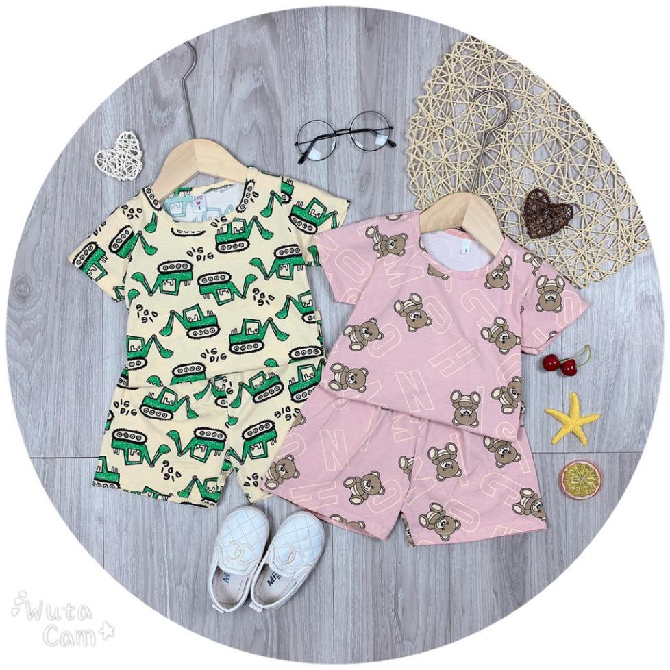 Bộ hè cộc tay chất cotton nhiều hình ngộ nghĩnh cho bé gái bé trai
