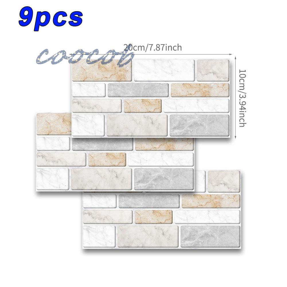 Wall stickers Bricks Decals PVC Set Kit Imitation Marble Tile Glass DIY