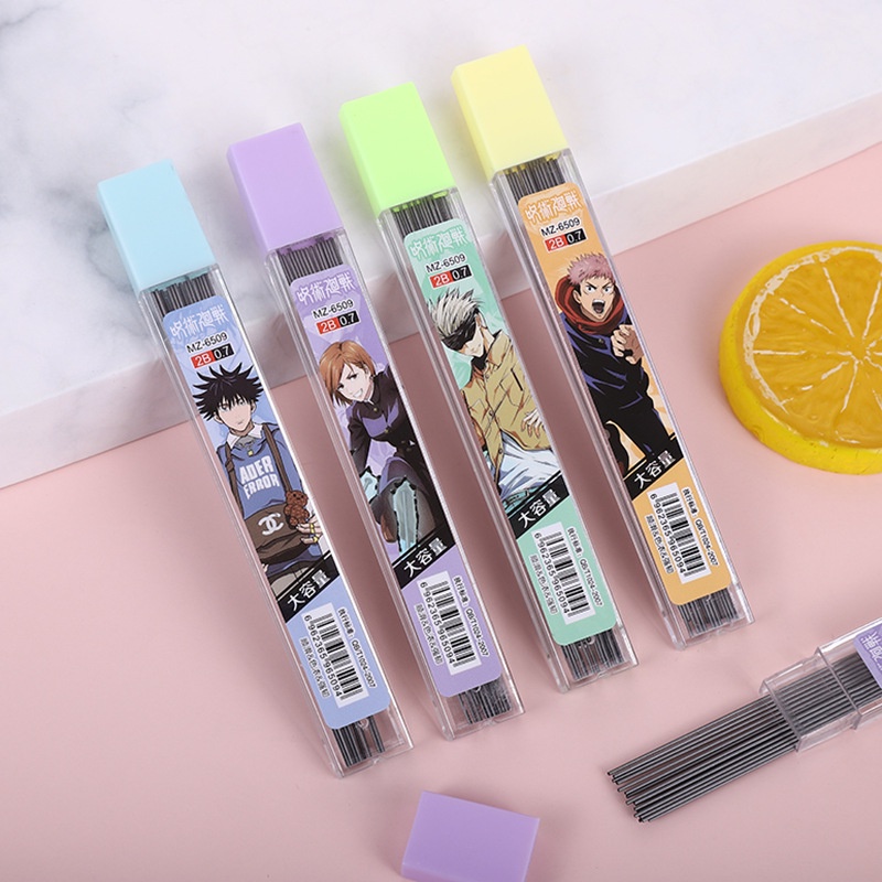 Hộp Đựng Bút Chì Tự Động 0.5mm 2B Không Dễ Xé In Họa Tiết Anime Nhật Bản Dành Cho Văn Phòng