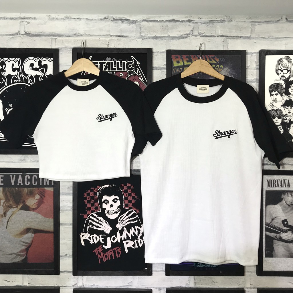 [Hàng cao cÁo thun cặp STRANGER® Heavy Cotton, áo Sơ Mi couple, Croptop