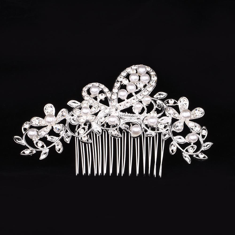 Lược Cài Tóc Cô Dâu Hình Hoa Lá|Đồ Trang Trí Tóc