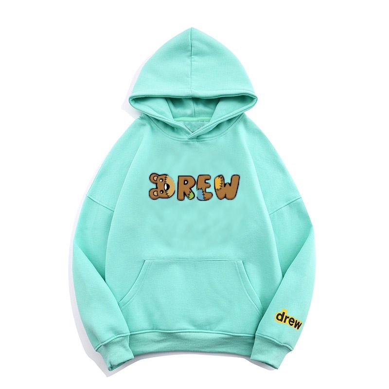 áO Hoodie DREW chữ Nam Nữ Unisex Nỉ Bông Ngoại Xanh ngọc | BigBuy360 - bigbuy360.vn