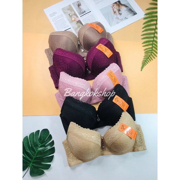Áo Ngực Thái Lan BigSize Có Gọng Nâng Ngực, áo ngực CUP C quả to ôm đẩy ngực Không Đệm BeeNa 6046